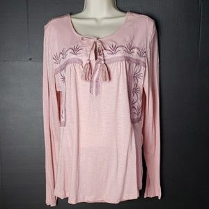 MSRP $60  Vintage America embroidered top